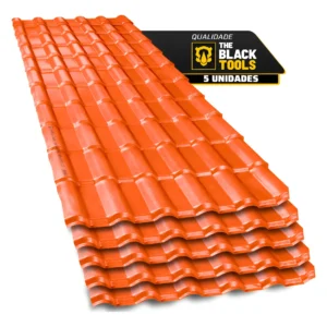 COBERTURA TERRACOTA 6 ONDAS 1.97X0.88M COLONIAL PVC PLAN LARANJA – The Black Tools
